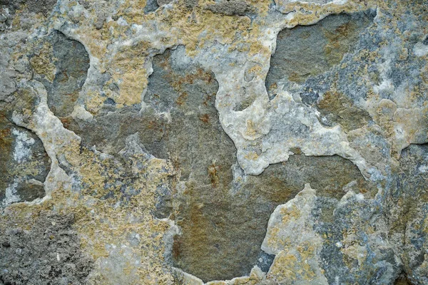 Sıra Dışı Doku Renkten Oluşan Taş Duvar — Stok fotoğraf