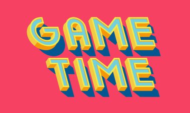 Maç zamanı. Typographic kart tasarımı. Vektör İllüstrasyonu.