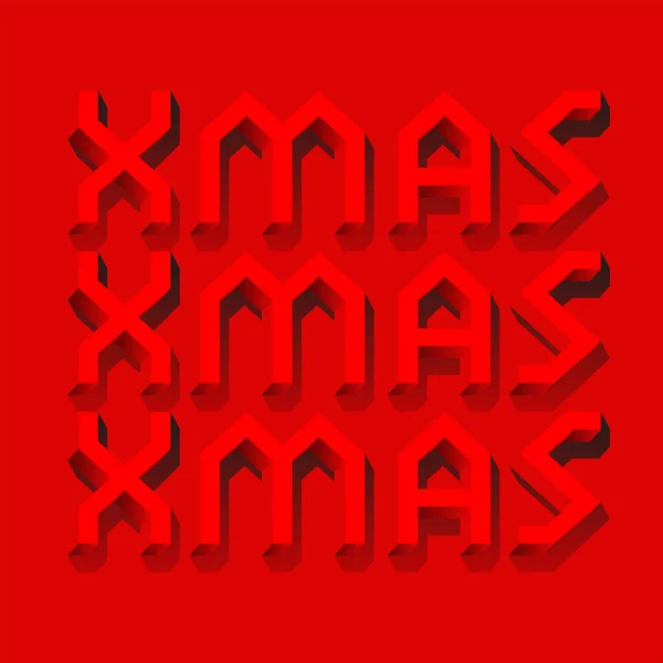 Xmas Karte Typografisches Banner Design Vektorillustration — Stockvektor