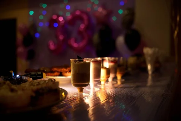 sweet treats from the right food, treats for guests on the table, buffet