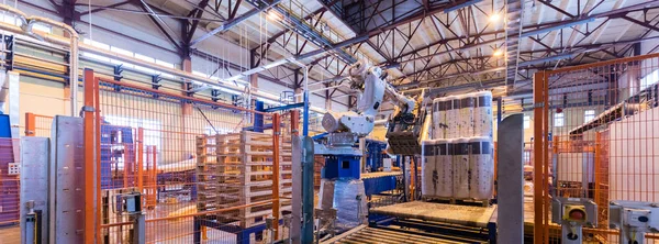 Fertigungsfabrik, Weitwinkelobjektiv — Stockfoto