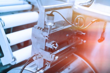 Metal Makine milleri ile. Mavi tonu. Mavi renk tonu