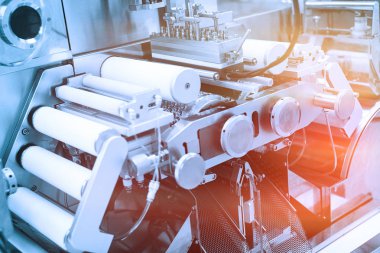 Metal Makine milleri ile. Mavi tonu. Mavi renk tonu