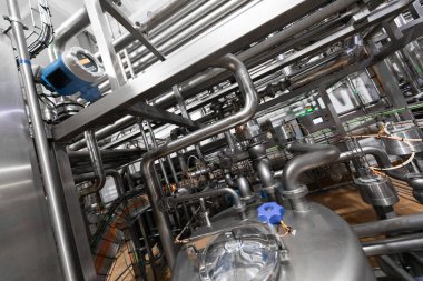Modern sanayi ekipman fabrika üretim arka plan