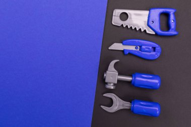 set of joiners tools on colorful background clipart