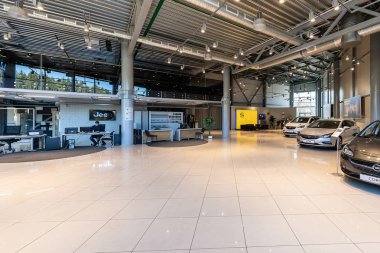Minsk, Belarus-Mart 23, 2018: araba showroom Opel