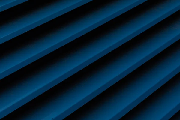Superfície de metal ondulado, parede de cor azul ou turquesa — Fotografia de Stock