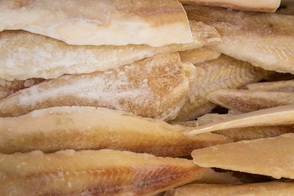 Close-up van de achtergrond van mariene of zeevissen filet. Gezonde dieet optie voor diner, lunch of avondmaal koken. — Stockfoto