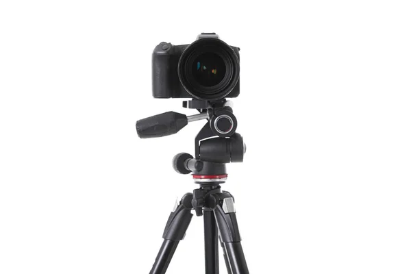 Front View Modern Multifunctional Black Camera Holder Isolated Photo Depth — Stock Photo, Image