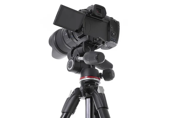 Low Angle View Massive Black Still Shot Camera Holder Cutout — Stock Photo, Image