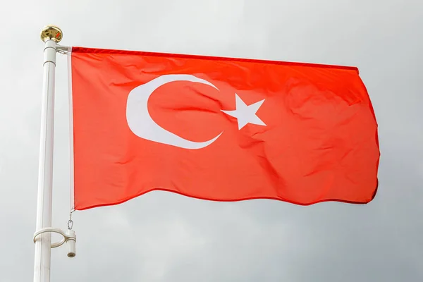 flag of Turkey waving in the wind