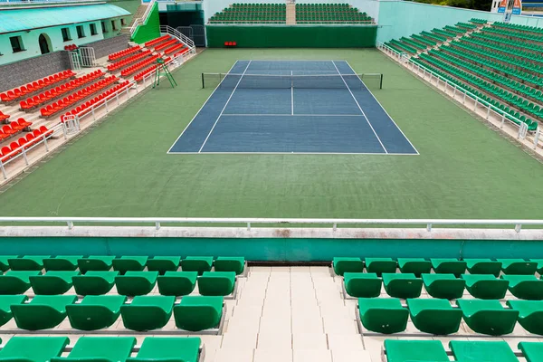 Вид Пустой Теннисный Корт Перед Началом Соревнований — стоковое фото