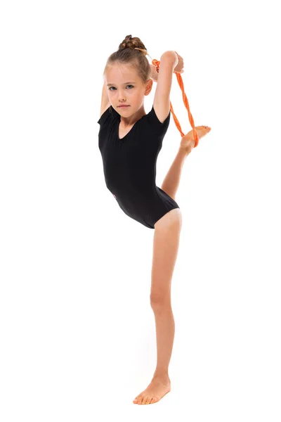 Sporty Little Girl Gymnast — Stock Photo, Image