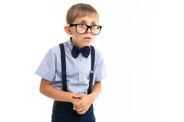 Hombre Guapo Moda Contra Blanco —  Fotos de Stock