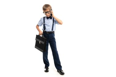 Genç iş adamı beyaza karşı 