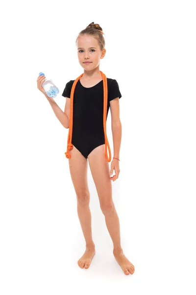 Sporty Little Girl Gymnast — Stock Photo, Image