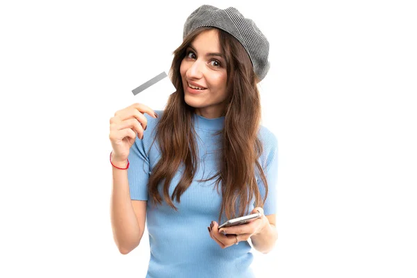 Girl Making Online Shopping — Stock Photo, Image