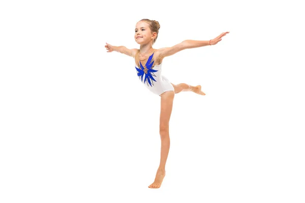 Sporty Little Girl Gymnast — Stock Photo, Image