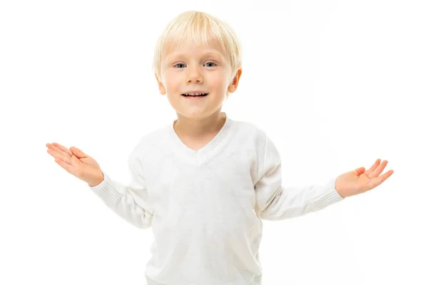 Netter Emotionaler Kleiner Junge — Stockfoto