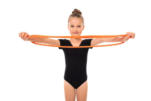 Sporty Little Girl Gymnast — Stock Photo, Image