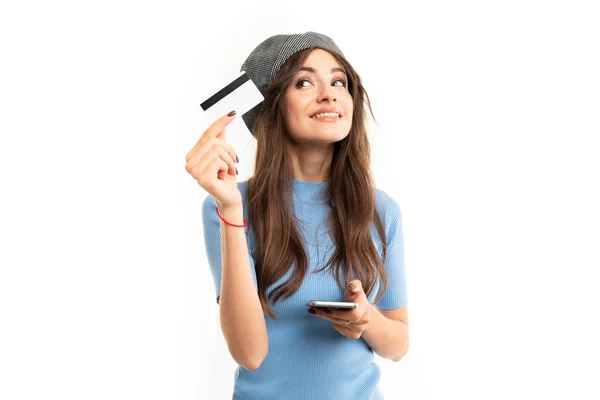 Girl Making Online Shopping — Stock Photo, Image