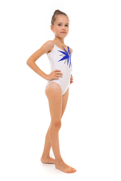 Sporty Little Girl Gymnast — Stock Photo, Image