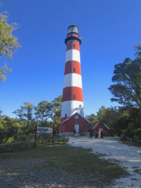 Assateague Adası, Virginia, ABD: Assateague Işık Evi, 1867 'de yeniden inşa edildi.