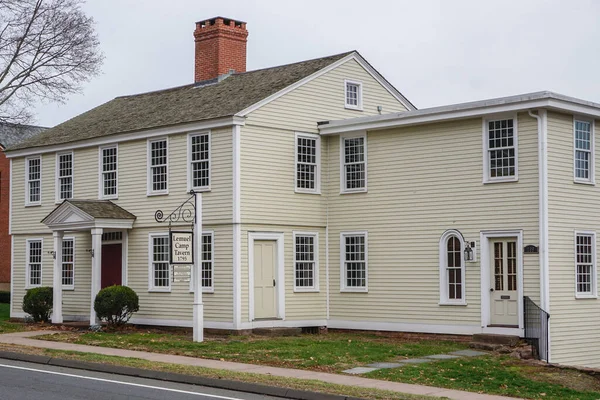 Durham, CT: The Lemuel Camp Tavern (1795) in Durham, Connecticut, is now a professional office building. The Durham town center is listed in the National Register of Historic Places.