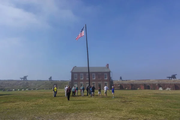 Amelia Island Florida Tourists Visit Fort Clinch 19Th Century Fortress — Stock Photo, Image