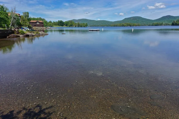 Adirondack Park Nueva York Vista Blue Mountain Distancia Desde Orilla —  Fotos de Stock
