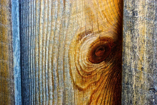 Close Knothole Unfinished Raw Weathered Wood Revealing Abstract Design Rough — Stock Photo, Image