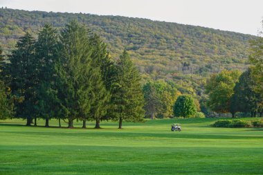 Shawnee Inn 'deki tarihi golf sahası, Delaware' deki Shawnee, Pennsylvania 'daki Pocono Dağları..