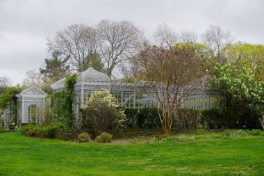 Staten Island, New York, ABD: Snug Harbor Kültür Merkezi ve Botanik Bahçesindeki Viktorya tarzı sera.