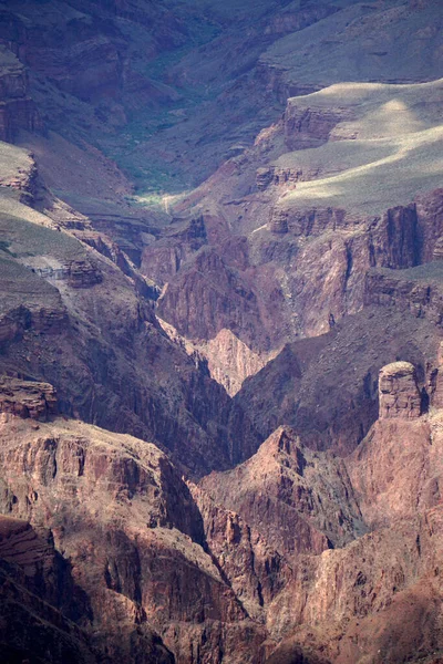 Parque Nacional Del Gran Cañón Arizona Luz Sombras Contrastantes Las — Foto de Stock