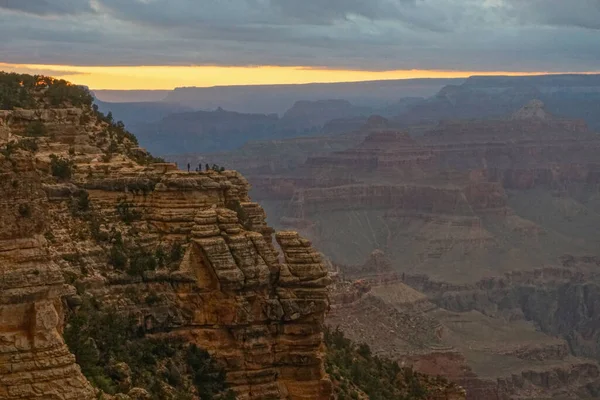 Parque Nacional Del Gran Cañón Arizona Los Turistas Grand View — Foto de Stock