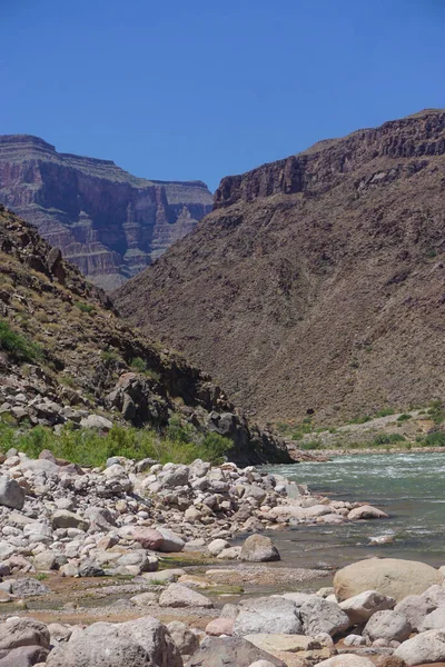 Peach Springs Аризона Река Колорадо Синим Небом Конце Diamond Creek — стоковое фото