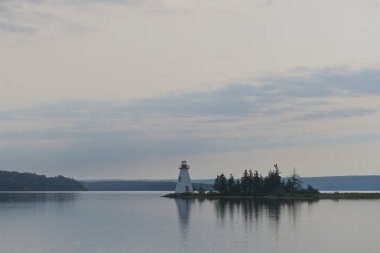 Baddeck, Nova Scotia, Kanada: Kidston Adası Deniz feneri, 1912, Cape Breton Adası 'ndaki Bras / Or Gölü.
