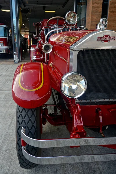 Charlottetown Prince Edward Island Canadá Camión Bomberos Americano Lafrance Foamite — Foto de Stock