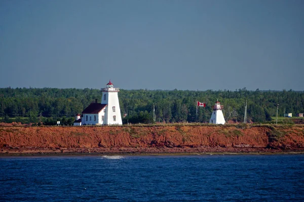 Latarnia Morska Wood Islands 1876 Południowo Wschodnim Brzegu Wyspy Księcia — Zdjęcie stockowe