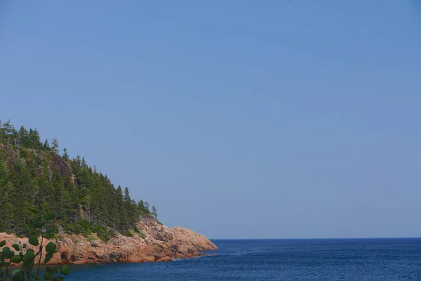 Black Brook Beach Cape Breton Nova Scotia Καναδάς Άποψη Πευκοδάσους — Φωτογραφία Αρχείου