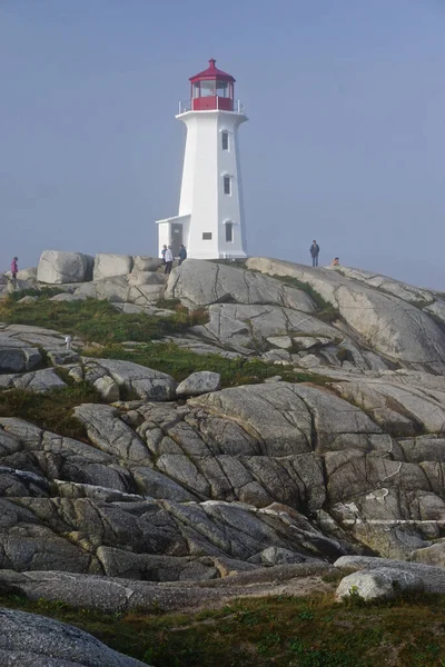 Peggys Cove Nova Scotia Canada Visitors Tour Picturesque Peggys Point Stock Image