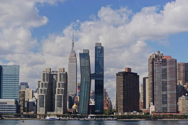 Vista Del Horizonte Del Centro Manhattan Desde Long Island City —  Fotos de Stock