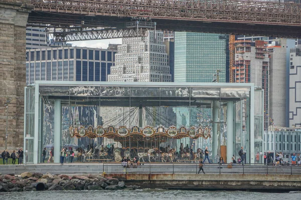 Brooklyn New York Janes Carousel 1922 Brooklyn Bridge Park Onder — Stockfoto