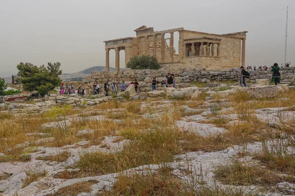 Athènes Grèce Erechtheion Acropole Construit Dans Style Ionique Entre 421 — Photo