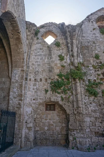 Rhodes Grèce Ruines Église Médiévale Xive Siècle Vierge Burgh Sur — Photo
