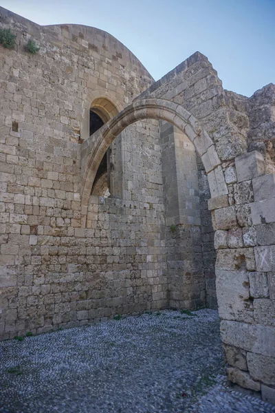 Rhodes Grèce Ruines Église Médiévale Xive Siècle Vierge Burgh Sur — Photo