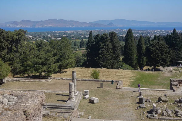 Yunanistan Kos Kenti Ege Denizi Aşan Türkiye Manzarası Kos Adasındaki — Stok fotoğraf