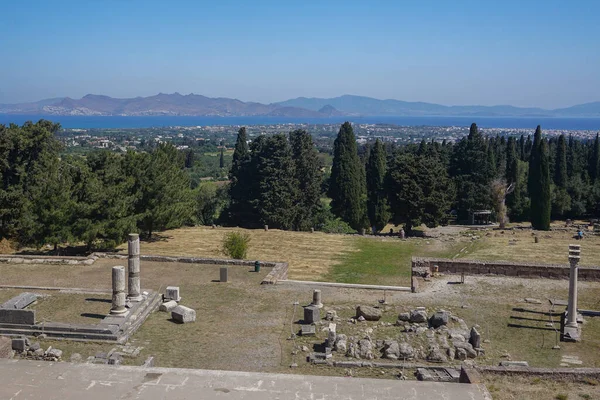 Kos Grecia Vista Turquía Través Del Mar Egeo Desde Las — Foto de Stock