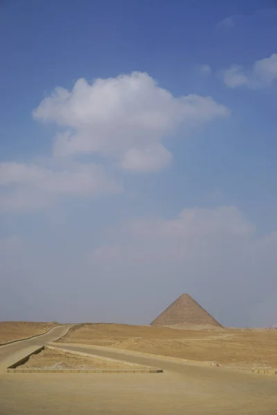 Dahshur Egypt Pohled Červenou Pyramidu Třetí Pyramidu Postavenou Starým Královstvím — Stock fotografie