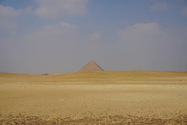 Dahshur Egito Vista Pirâmide Vermelha Terceira Pirâmide Construída Pelo Faraó — Fotografia de Stock